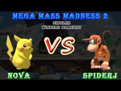 SSBB - Nova (Pikachu) Vs SpiderJerusalem (Diddy) - Mega Mass Madness 2