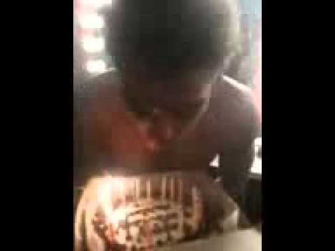 Marlon Teixeira with his birthday cake