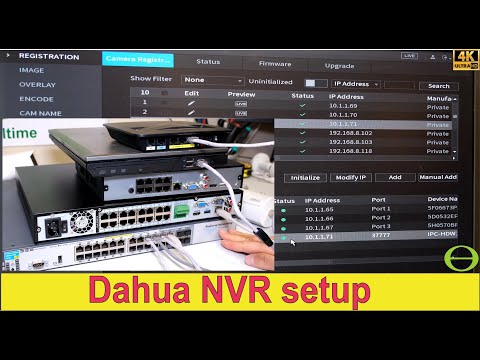 Dahua NVR setup - hard drive, cameras, and remote view - step by step. Models 4116 & 4216