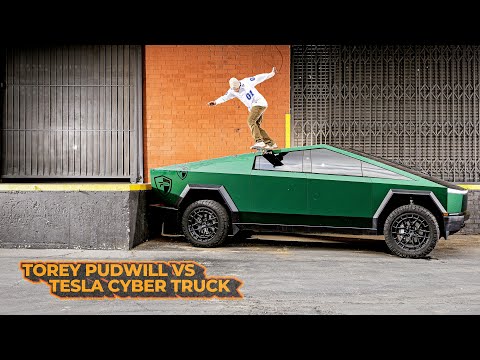 Professional Skater Versus A Tesla Cyber Truck | Cover Story 001