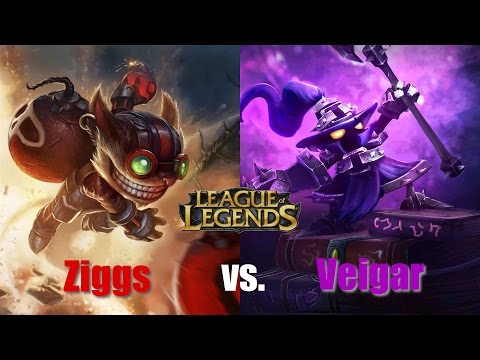ZIGGS VS. VEIGAR PATCH 6.23 LEAGUE OF LEGENDS