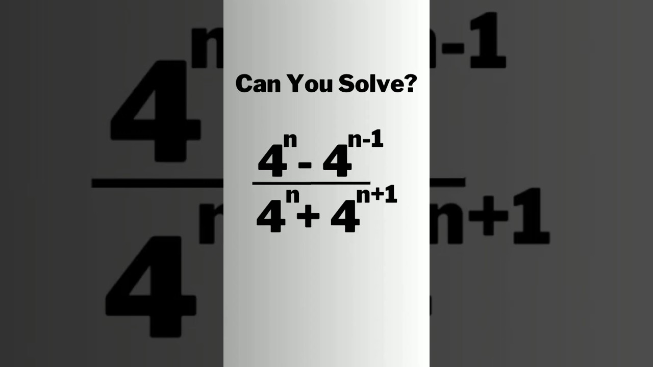 A Nice Exponential Problem • Evaluate #shorts #olympiad #math #mathtrick #mathproblem #mathematics