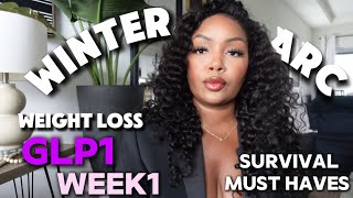 My Winter ARC Challenge: GLP-1 Week 1 Weight Loss & Survival Must-Haves