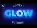 How To Make Glowing 3D Text In Photoshop Tutorial