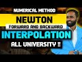NEWTON FORWARD AND BACKWARD NUMERICAL METHOD INTERPOLATION ALL UNIVERSITY PRADEEP GIRI SIR