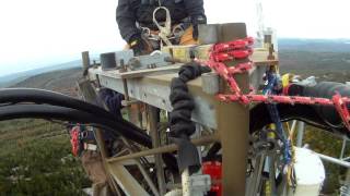 VERIZON 4G LTE Upgrade using a helicopter on Streaked Mountain.  Beta face removal  and mounting