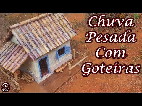 Som de CHUVA PESADA com GOTEIRAS e TROVÕES para Dormir e Relaxar