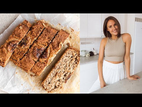 Healthy Vegan Banana Bread // 4 main ingredients (gluten-free & oil-free)