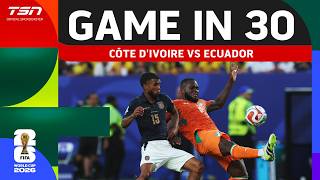 30차 게임: 코트디부아르 vs. 에콰도르 | FIFA 월드컵 2026