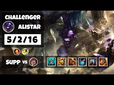 Alistar Support 11.6 Challenger Gameplay Replay - S11 (5/2/16) - KOREAN