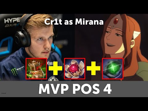 [Full] How Mirana POS 4 Support becomes MVP - by Cr1t Pro Dota Guide Gameplay