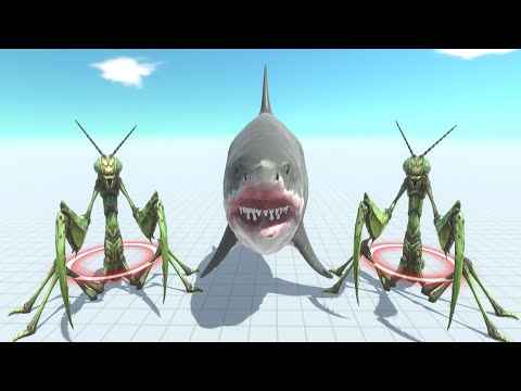 Mutant Megalodon VS Gaint Praying Mantis - ARBS (Animal Revolt Battle Simulator)