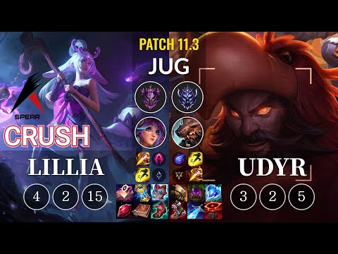 ASP Crush Lillia vs Udyr Jungle - KR Patch 11.3