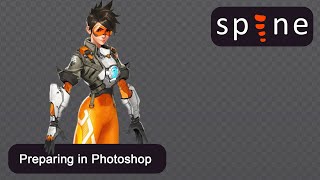 Spine 2D Tutorial: Tracer (Overwatch) #1: Preparing in Photoshop