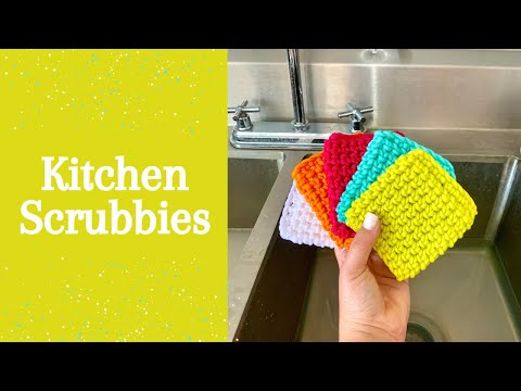 Kitchen Scrubby Crochet Pattern Tutorial, Free Crochet Pattern