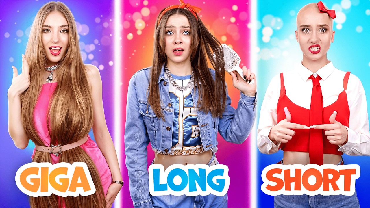 Cheveux Courts vs Cheveux Longs vs Cheveux Giga Longs ! Mes ex-petites amies folles vs moi