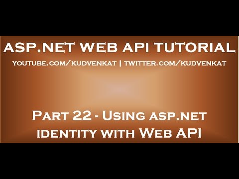 Using asp net identity with Web API