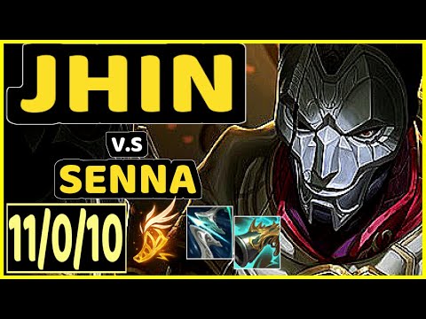 JHIN vs SENNA - 11/0/10 KDA BOTTOM ADC CHALLENGER GAMEPLAY - EUW