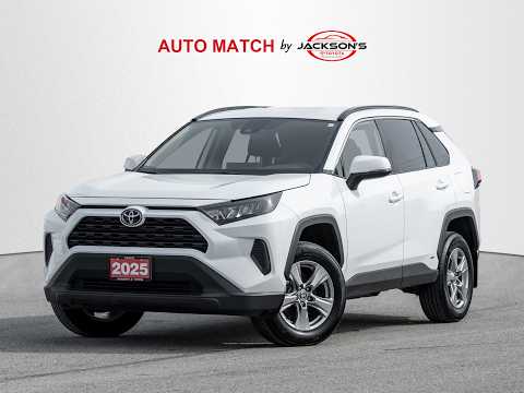 2025 Toyota RAV4 Hybrid LE AWD in White for sale at Jackson's Toyota in Barrie, ON