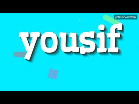 YOUSIF - HOW TO PRONOUNCE IT!?