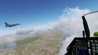 Flightgear F-16 Multiplayer BFM session with VooDoo3 over Greece
