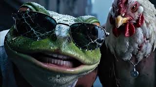 two mentally unstable animals discover the government’s been weaponizing pond water 🧪🐸🐓 #vlog