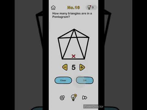 How many triangles are in a pentagram ||Brain out game level 16||Fun gaming zone