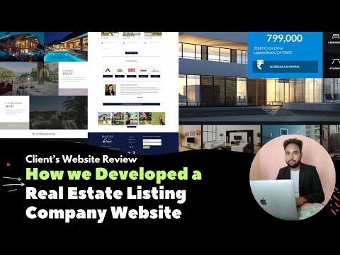 Real Estate Listing Company Website — client website video