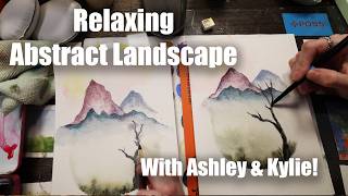 Relaxing Loose abstract Watercolor Landscape
