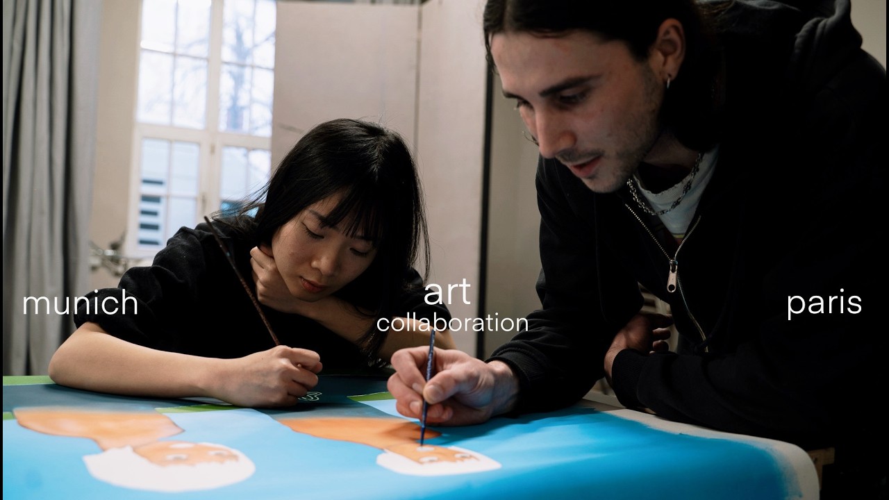 Art collaboration : Paris & Munich Artists : 10 days making art together - Future of Europe (sub)