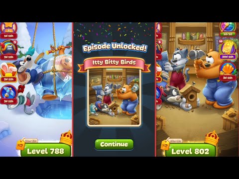 Toon Blast Level 788 To 803 Episode Ice Ice Baby and New Episode Unlocked Itty Bitty Birds