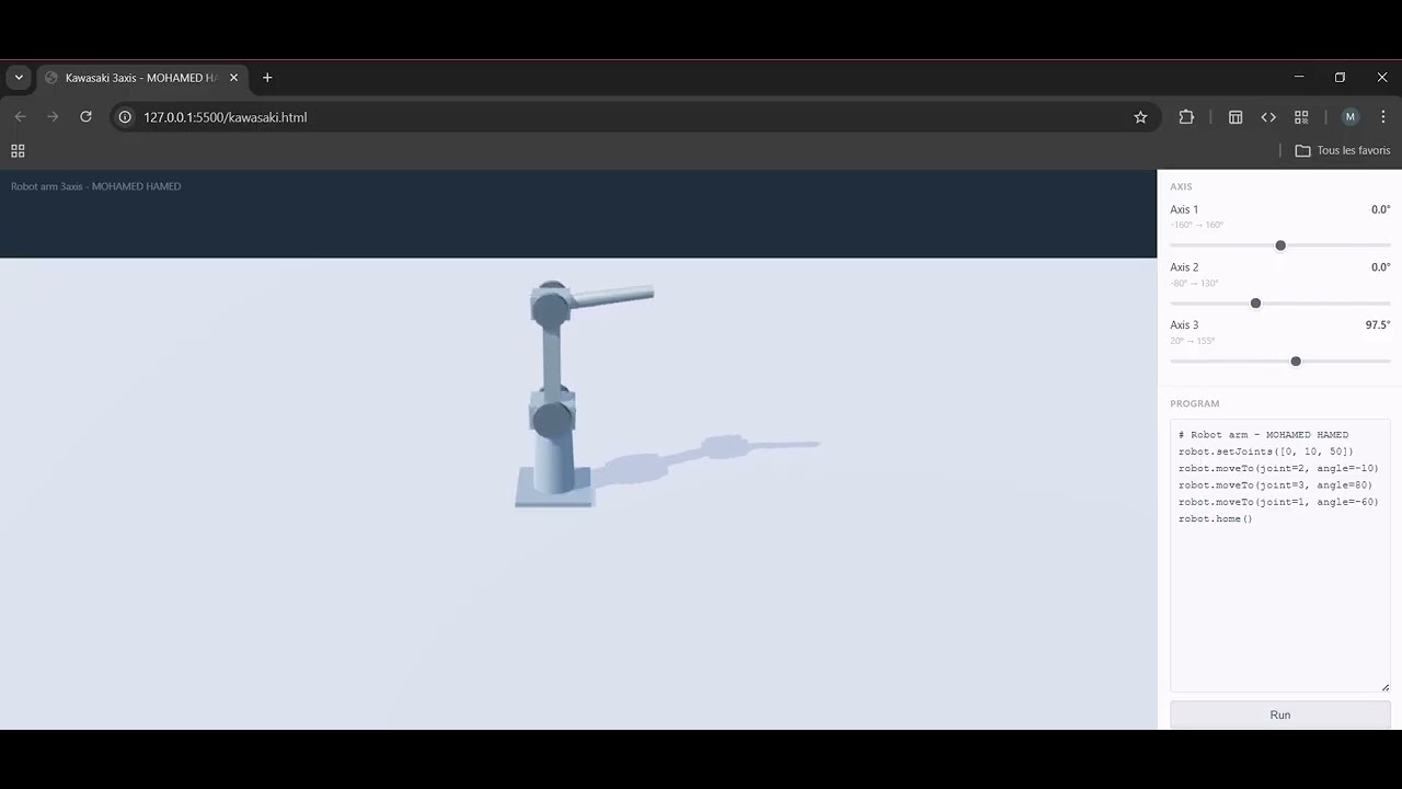 3-Axis Robot Arm Simulation Platform  :