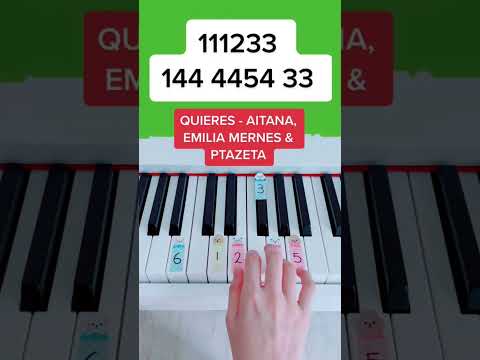 Quieres - Aitana, Emilia Mernes & Ptazeta (Piano Tutorial) #quieres #aitana #easypianotutorial