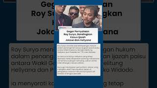 Geger Pernyataan Roy Suryo, Bandingkan Kasus Ijazah Jokowi dan Hellyana