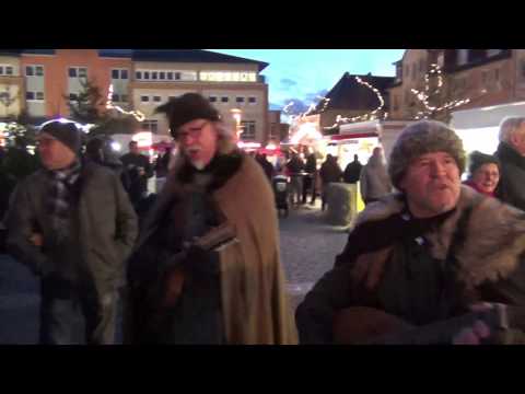 Tancredo und Lothar auf dem Adventsmarkt in Anklam
