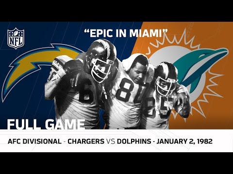 Epic In Miami/Kellen Winslow Game Chargers vs Dolphins 1981 Divisional Playoffs | NFL Full Game