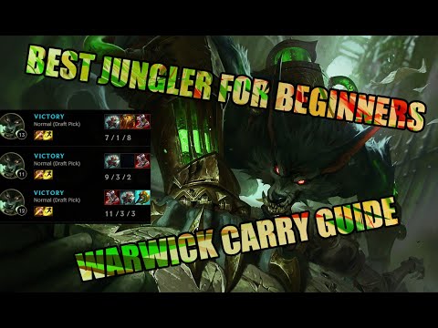 JUNGLE GUIDE FOR BEGINNERS (EASIEST CHAMP) | Warwick Jungle Carry Guide Season 11