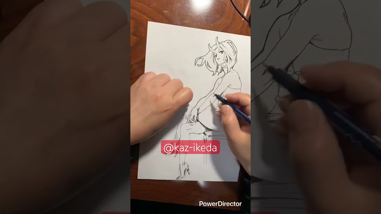 イラストレーター池田和宏のスケッチタイムラプス☆