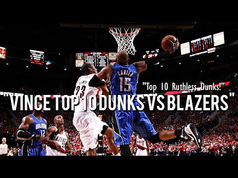 Top 10 Vince Carter dunks vs Blazers