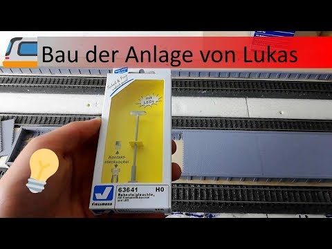 Bahnsteigbeleuchtung von Viessmann einbauen | Bau der Märklin H0 Modellbahnanlage von Lukas #15