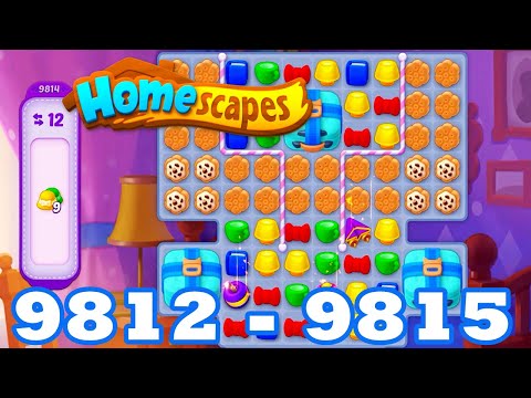 Homescapes Level 9812 - 9815 HD 3 - match puzzle game | Gameplay Walkthrough | android | 9813 | 9814