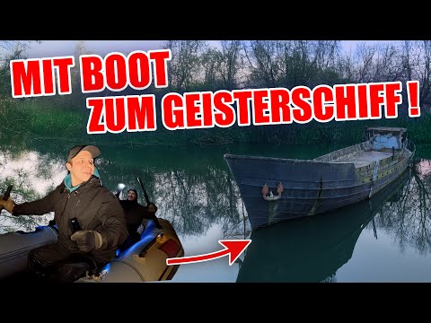 LOST PLACE: ADVENTURE XXL - By INFLATABLE BOAT to the forgotten FREIGHTER! | ItsMarvin