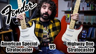Video thumbnail for Fender American Special Stratocaster VS Highway One Stratocaster by Sergio Serra Music