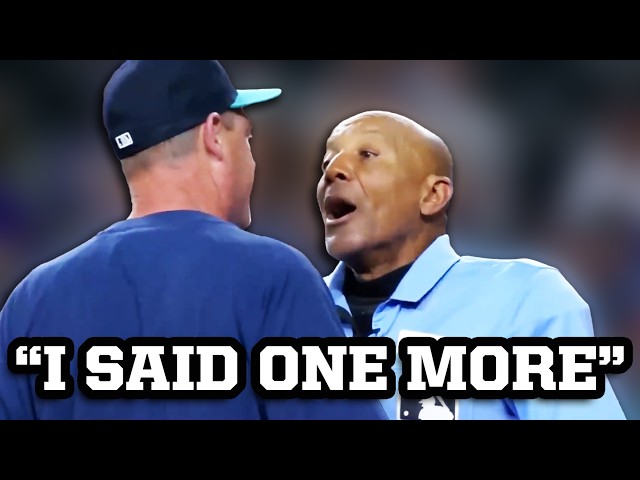 Umpire CB Bucknor tells Mariners catcher Cal Raleigh no more warm up pitches, a breakdown