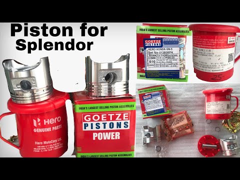Pistons for hero splendor all model | campare goetze & genuine piston | #pistons #splendor