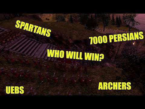 300 Spartans and 100 Archers defend castle against 7000 Persians! Ultimate Epic Battle Simulator