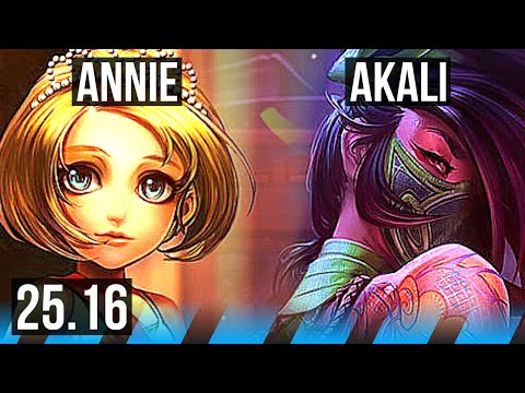 ANNIE vs AKALI (MID) | 10/4/16 | KR Challenger | 25.16