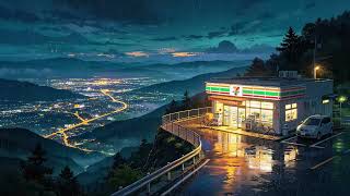Rainy Night Above the City 🌙 | Calm 90's Japanese Lofi for Deep Sleep & Relaxation