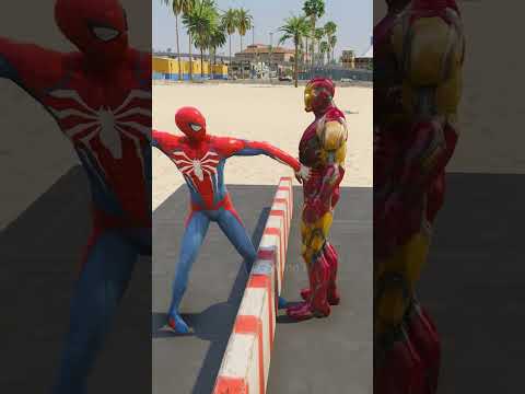 SPIDER-MAN VS IRON MAN - SLAP BATTLE #shorts