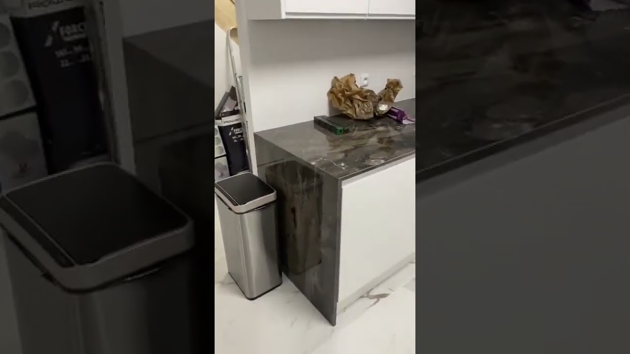 Cuisine blanc avec marbré noir